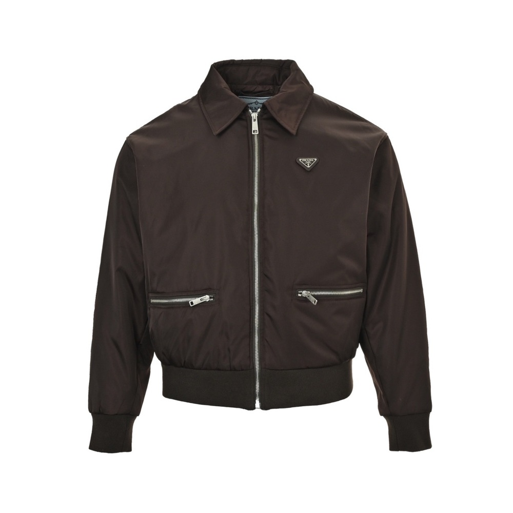 Prada Dark Brown Bomber Jacket - image 1